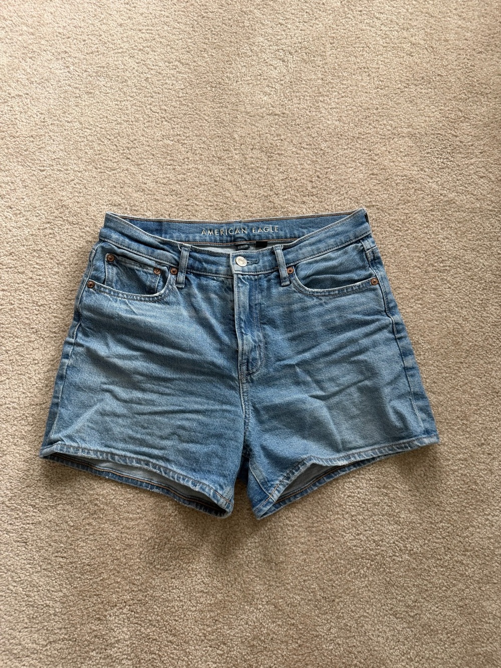 American Eagle Strigid Denim Jean Shorts Waist 2 in Blue